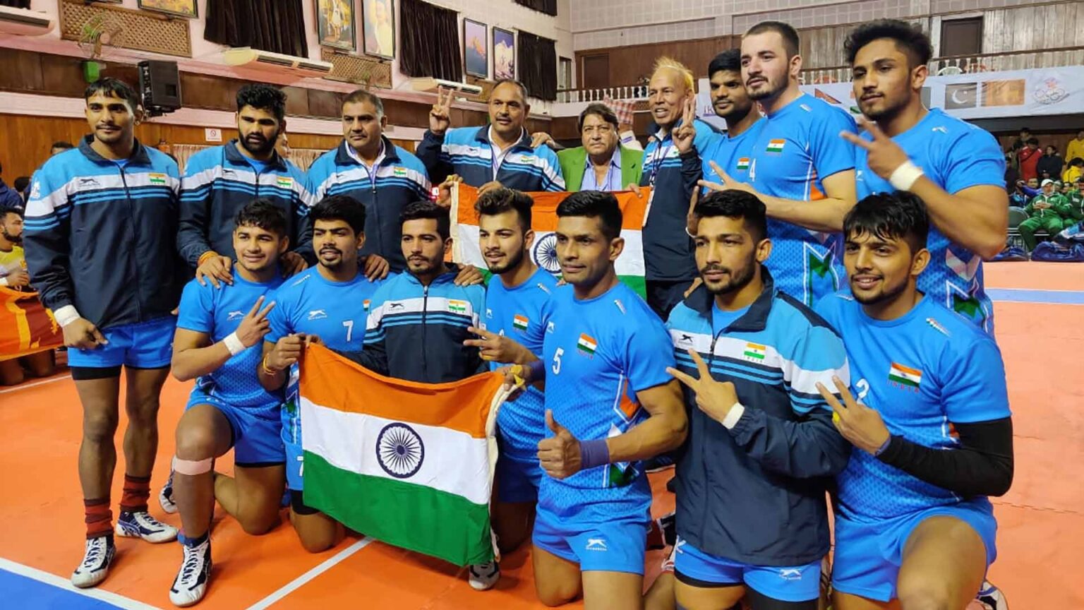 India's national kabaddi team leads the World Kabaddi Championship